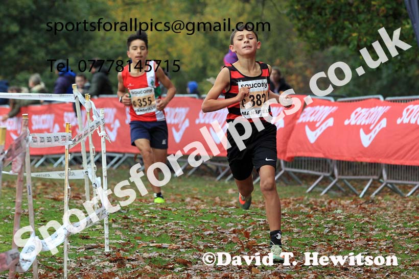 Boys Under-13s, 2022 National Cross Country Relays, Berry Hill Park, Mansfield.  Photo: David T. Hewitson/Sports for All Pics
